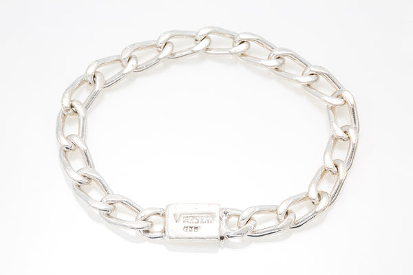 Designer Versani Sterling Silver 925 Oval Link No Charm Style Bracelet 8"