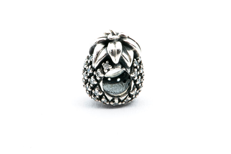 Pandora ALE Cubic Zirconia Sparkling Pineapple Bead 925 Sterling Silver CZ Charm