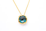 Peter Thomas Roth Heritage Eternity Blue Topaz Necklace Chain 18k 750 Yellow Gold