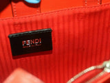 FENDI 2Jours Saffiano Mini Tote Bag, Red Orange 8BH253-D73