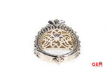 Barbara Bixby Iolite Floral Flower Sterling Silver 925 18Kt Size 7.5