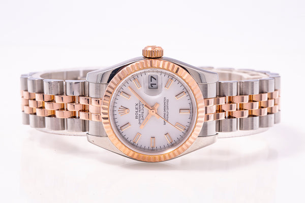 Rolex Datejust Rose Gold & Steel 179171 2005 26mm Ladies Wrist Watch