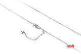 Natural Diamond Pave Arrow Head Drop 14K 585 White Gold 18.75" Necklace