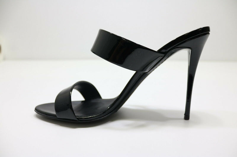 Giuseppe Zanotti Black Patent Leather 'Coline' Stiletto Sandals Size 40 e50303