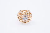 Pandora Pave Floral Brilliance Bead Charm CZ 14k G585 Yellow Gold C