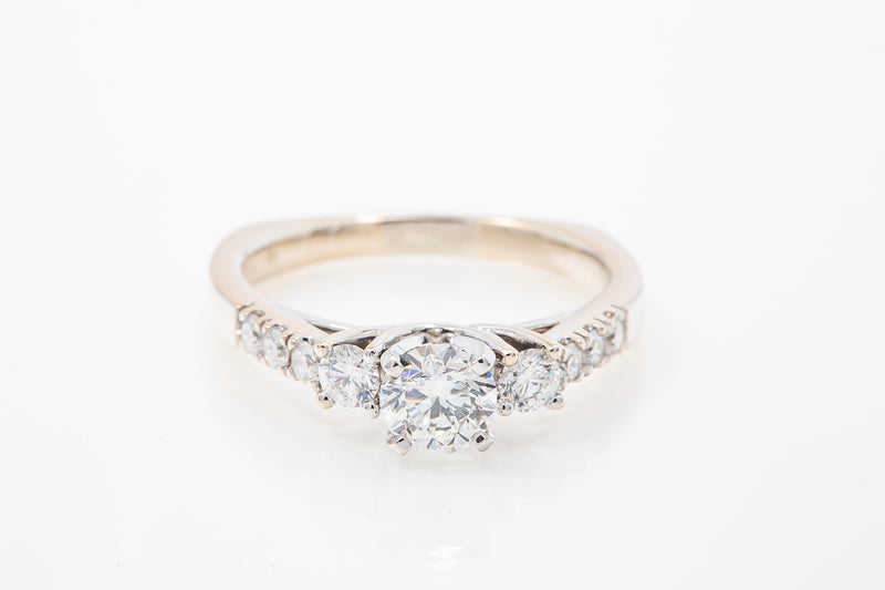 IGI Certified Diamond Engagement Ring 1.23ctw 14k White Gold Ring Size 8