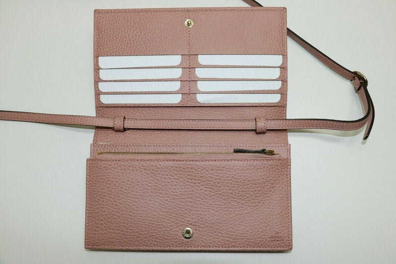 Gucci: Swing Pochette - 2way Shoulder Wallet / Shoulder Bag Calf - 368231 - Pink