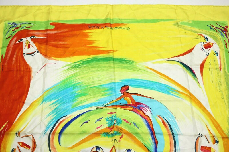 Hermes: Smiles In Third Millenary scarf 36” x 36” 90CM