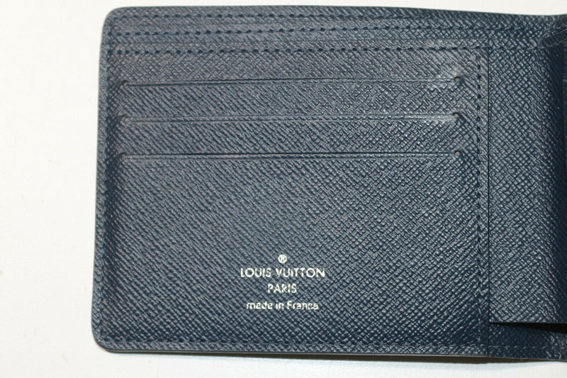 Louis Vuitton Blue Taiga Leather Multiple Wallet