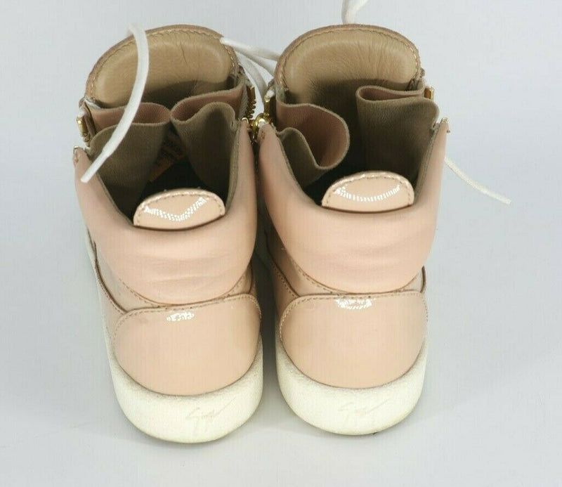 Giuseppe Zanotti May London Mid Top Sneaker Blush Patent Leather EUR 36 US 5.5