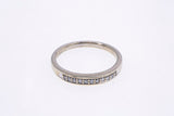 Diamond Line Half Eternity 3mm Wedding Band 14K 585 White Gold Ring Size 7