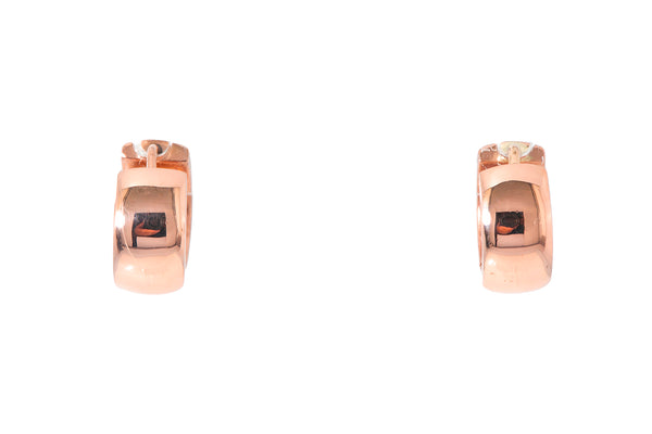 Chris Aire Amber Hue Huggie 14k 585 Rose Gold Earrings