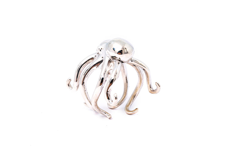 Octopus Sterling Silver 925 Animal Sea Creature Fish Ring Size 7.5