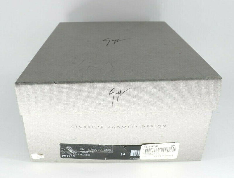 Giuseppe Zanotti May London Mid Top Sneaker Blush Patent Leather EUR 36 US 5.5