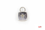 Judith Ripka Square Cable Cubic Zirconia Charm 925 Sterling Silver Pendant (2)
