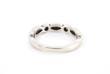 Marquise Shape Stackable Wedding Band Ring 14k 585 White Gold Size 4.5