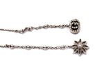 Gucci Flora Diamond & Cultured Pearl Threader Earrings 18k 750 White Gold