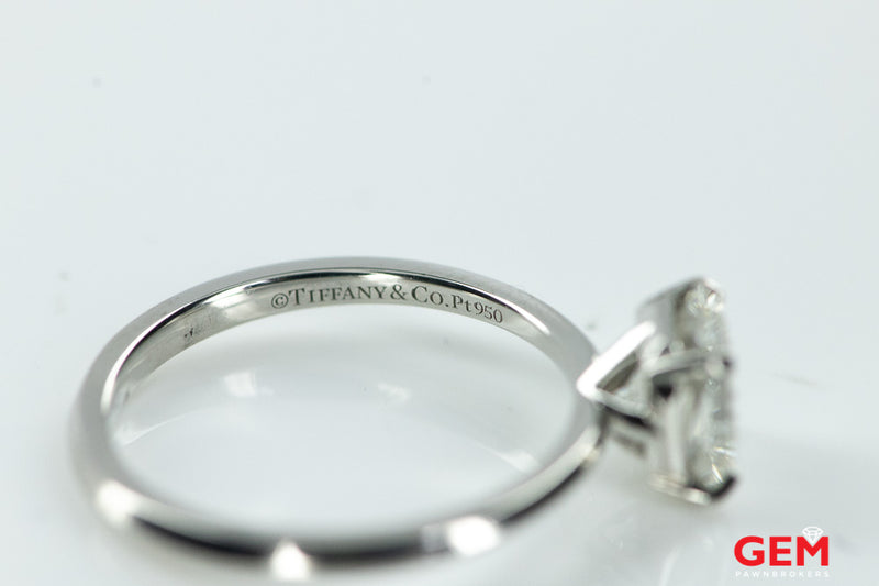 Tiffany & Co True Cut Diamond Platinum Engagement Ring 1.07ct H/VS1 w/ COA