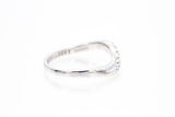 Macy's Wave Diamond 14k 585 White Gold Diamond Band Ring SNJ Size 7