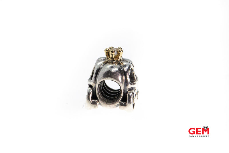 Pandora ALE Natural Pearl Royal Carriage Crown Charm 925 Sterling Silver Bead