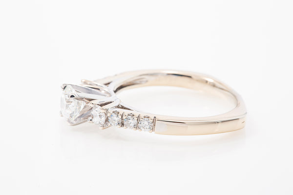 IGI Certified Diamond Engagement Ring 1.23ctw 14k White Gold Ring Size 8