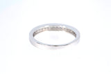 Stackable Diamond Pave Wedding Band 14k 585 White Gold Ring Size 7 Juliet Cut
