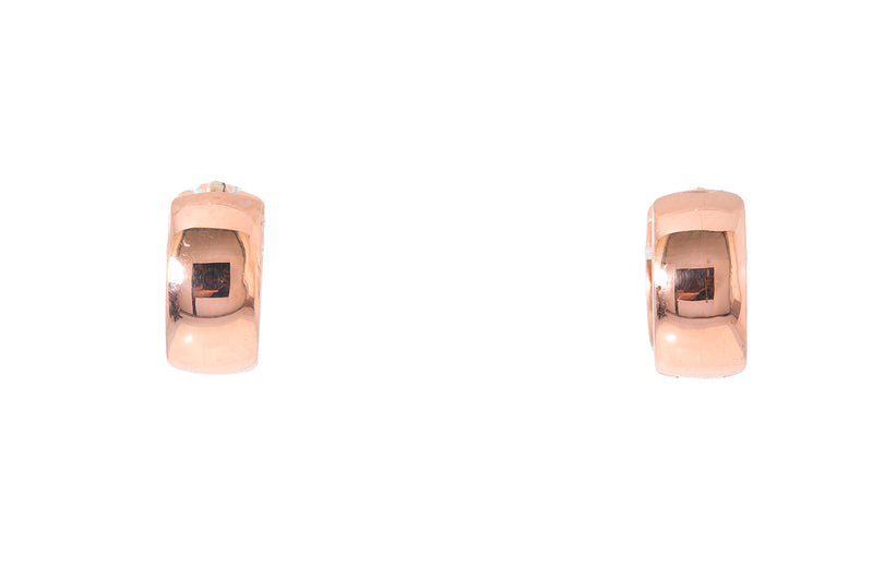 Chris Aire Amber Hue Huggie 14k 585 Rose Gold Earrings