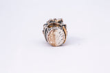 Pandora ALE Retired Gold 14K Love Flower Bouquet Bead 925 Sterling Silver Charm