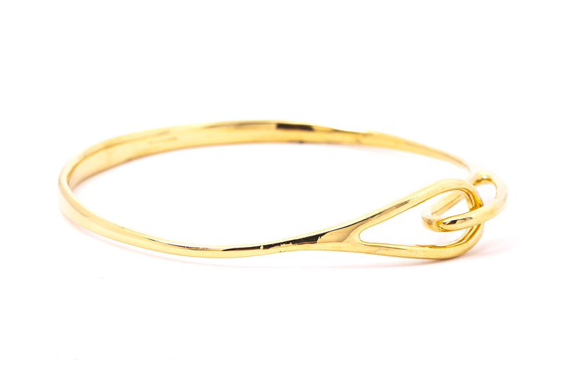 Tiffany & Co Love Knot Infinity Bangle Cuff Bracelet 18k 750 Yellow Gold