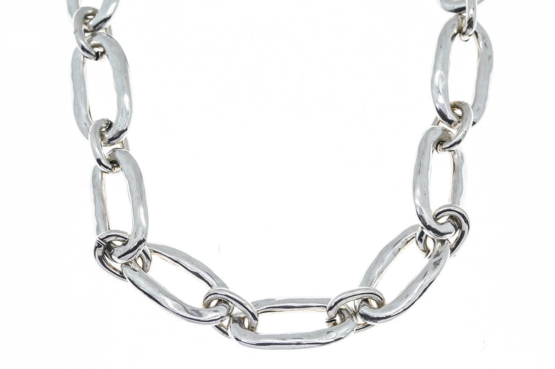 Uno de 50 Sterling 925 Silver 24" Oval Link Snow Chain Necklace