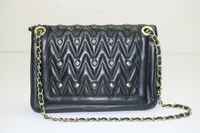 Valentino: Chain Clutch Shoulder bag - Black leather - Gold Hardware