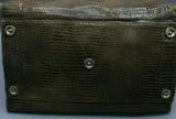 Jimmy Choo Cognac Lizard Embossed Leather Rosa Satchel Bag