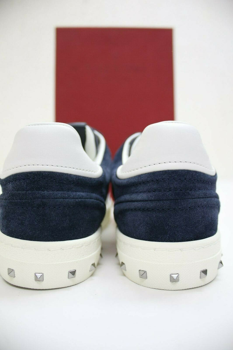 Valentino Garavani Fly Crew Suede RockStud Navy Blue Size 40.5 EUR / 7.5 US