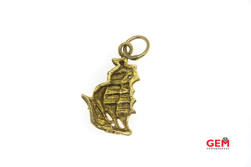 Vintage Sail Boat Nautical Ship 10kt Yellow Gold Charm Pendant 417