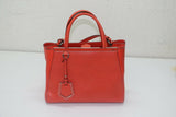 FENDI 2Jours Saffiano Mini Tote Bag, Red Orange 8BH253-D73