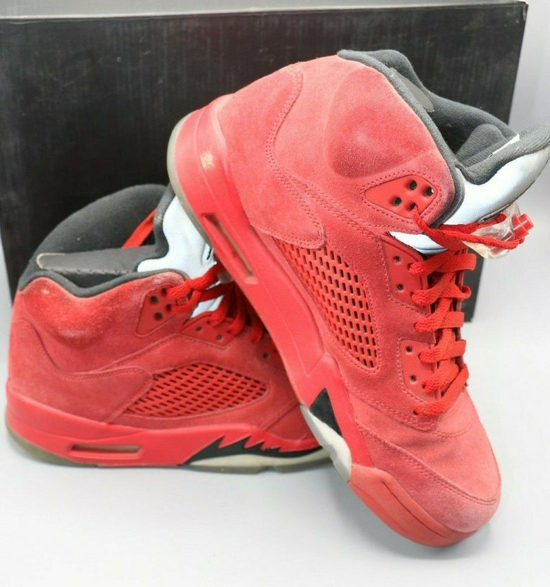 Nike Air Jordan 5 Retro University Red/Black Suede Men's Size 9 136027-602