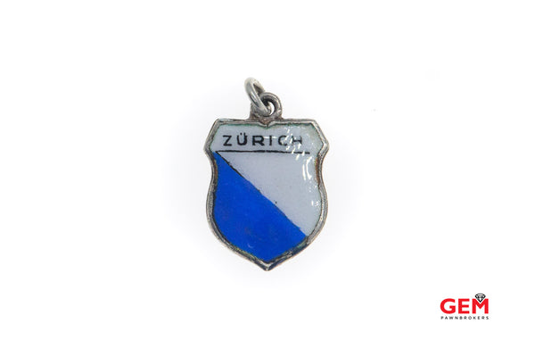 Fritz Reu & Co Silver 800 Zurich Charm Pendant Traveler