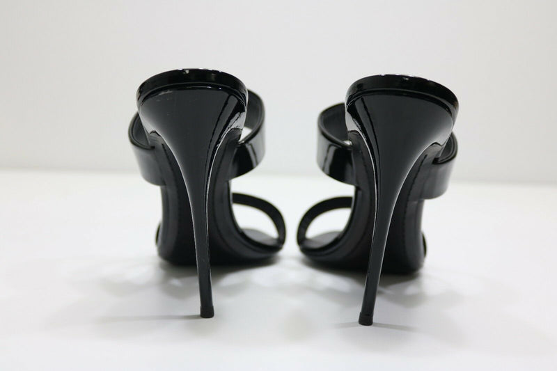 Giuseppe Zanotti Black Patent Leather 'Coline' Stiletto Sandals Size 40 e50303