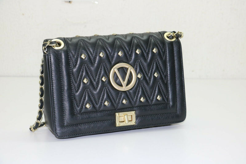 Valentino: Chain Clutch Shoulder bag - Black leather - Gold Hardware