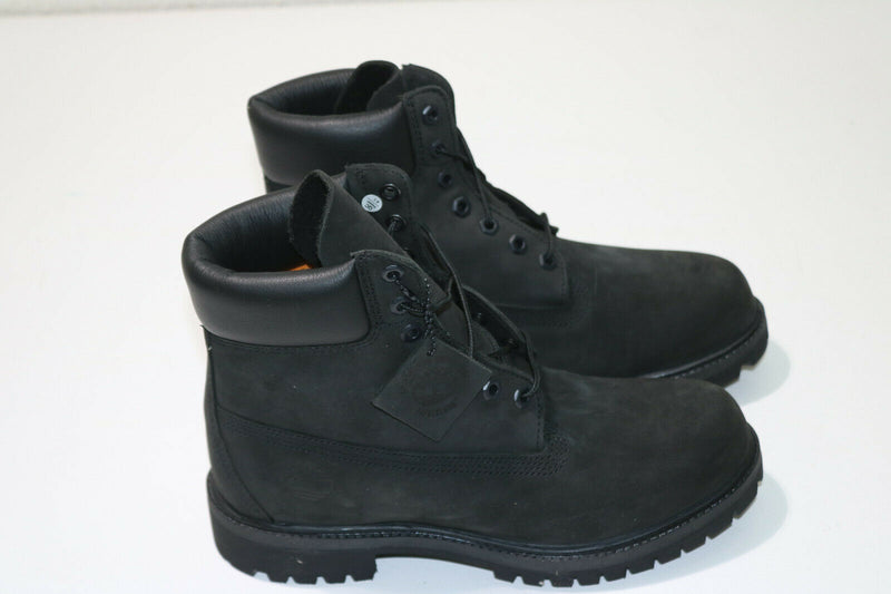 Timberland 6in Premium Boot Black Nubuck Size 8.5