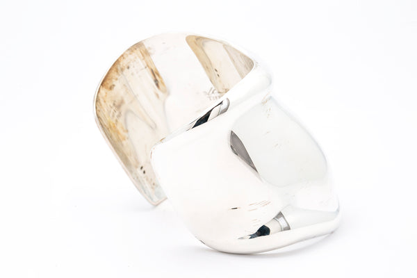 Tiffany & Co Elsa Peretti 925 Sterling Silver Bone Cuff Bangle 61mm Version