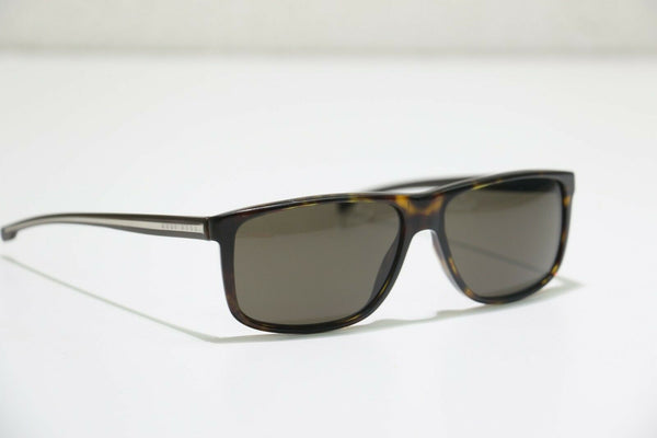 Hugo Boss Men's 0875/S YPP/85 Black/Silver Rectangle Sunglasses 60mm