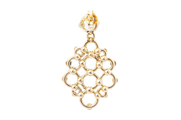 Single Tiffany & Co Cage Link Interlocking Circles 18k 750 Yellow Gold Single Drop Earring
