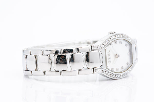 Ebel Beluga Tonneau Stainless Steel 9656G28 Diamond Watch 22mm