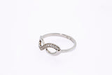 My Princess Diamond Line Pave Infinity Band Solid 10K 417 White Gold Ring 6 3/4