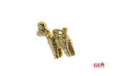 Detailed Poodle Dog Animal Lover Charm Solid 14K 585 Yellow Gold Doggo Pendant