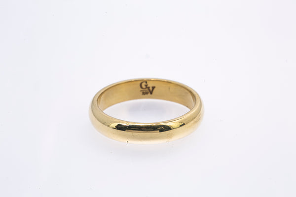 Giorgio Visconti Italy D Comfort Band 18K 750 Yellow Gold Ring Size 6 1/2