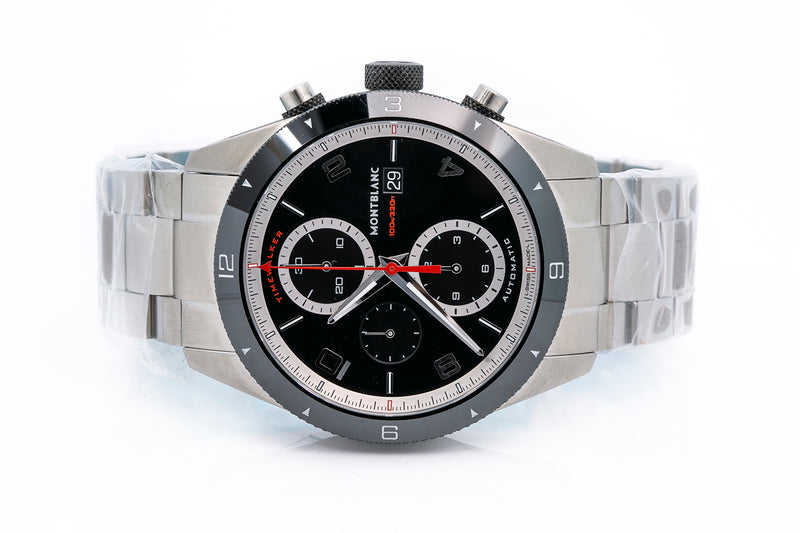Montblanc Timewalker 7424 116097 43mm Stainless Steel Chrono Watch B&P