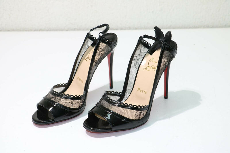 Christian Louboutin Hot Spring 100 Chantilly - CM47 - Sz: 38.5 - Version Black