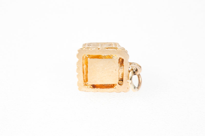 Vintage Jewelry Ring Box Charm Pendant 14k 585 Yellow Gold